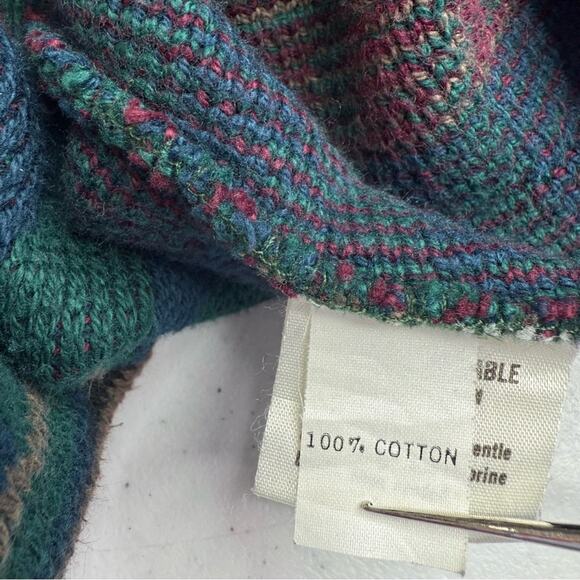 VTG LOBO By Pendleton Men’s Sz L Aztec Pattern Cotton Style 80s Made USA Sweater - Picture 10 of 14